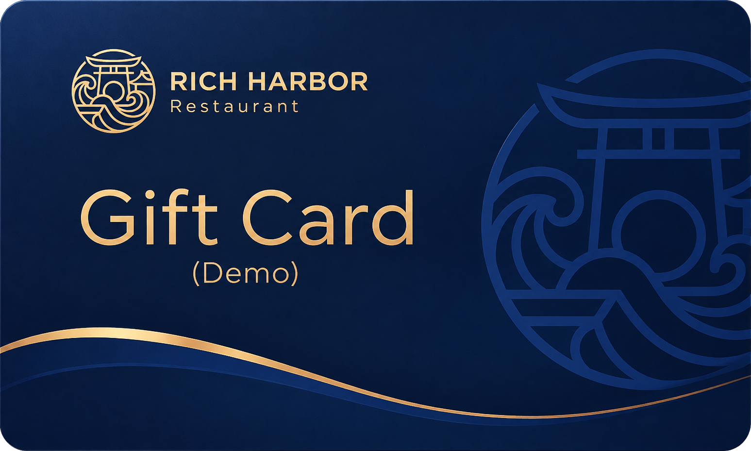 Rich Harbor Restaurant Gift Card - DEMO 1